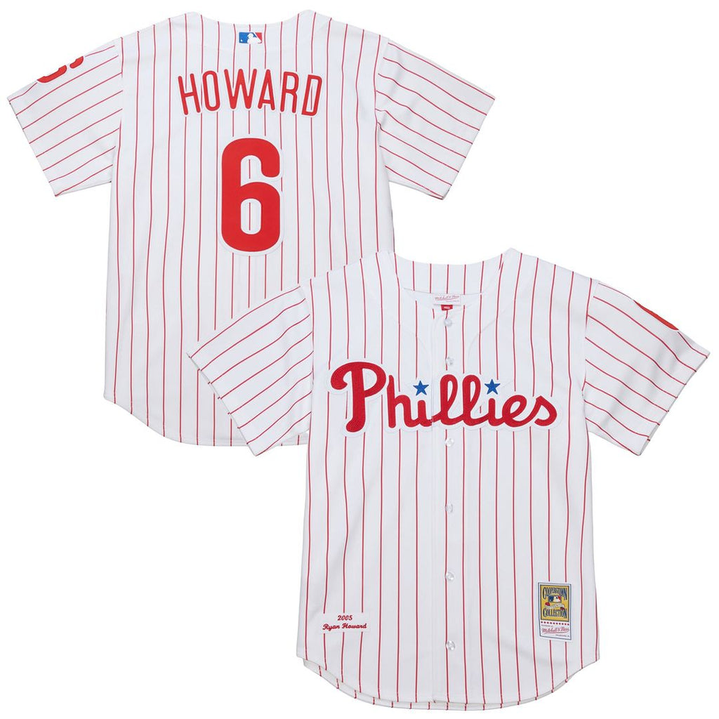 Philadelphia Phillies Ryan Howard Cooperstown Authentic Jersey — White