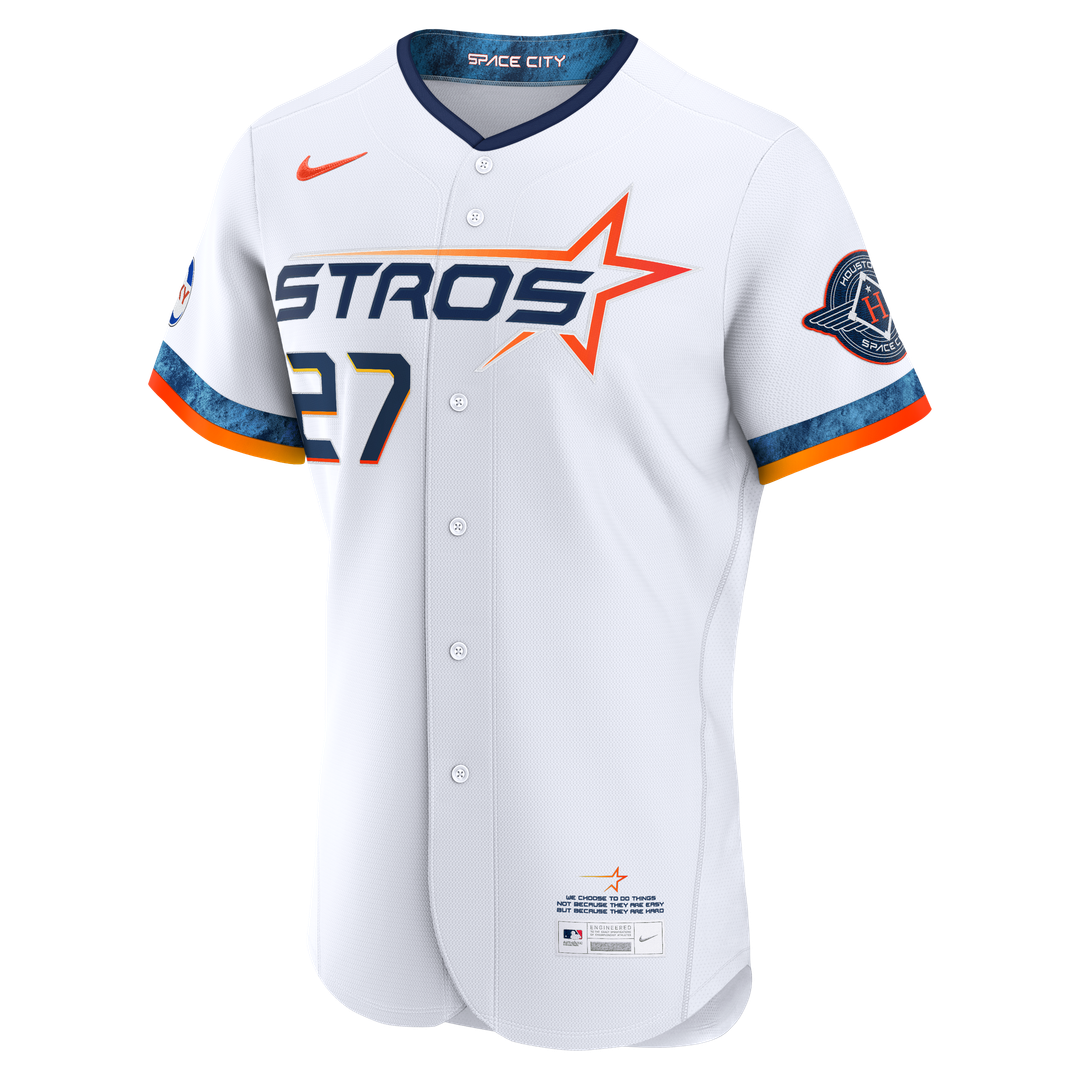 Houston Astros Jose Altuve City Connect Authentic Sponsor Patch Jersey — White