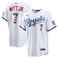 Kansas City Royals Bobby Witt Jr. USA 250 Fourth of July Home Stadium Jersey — White