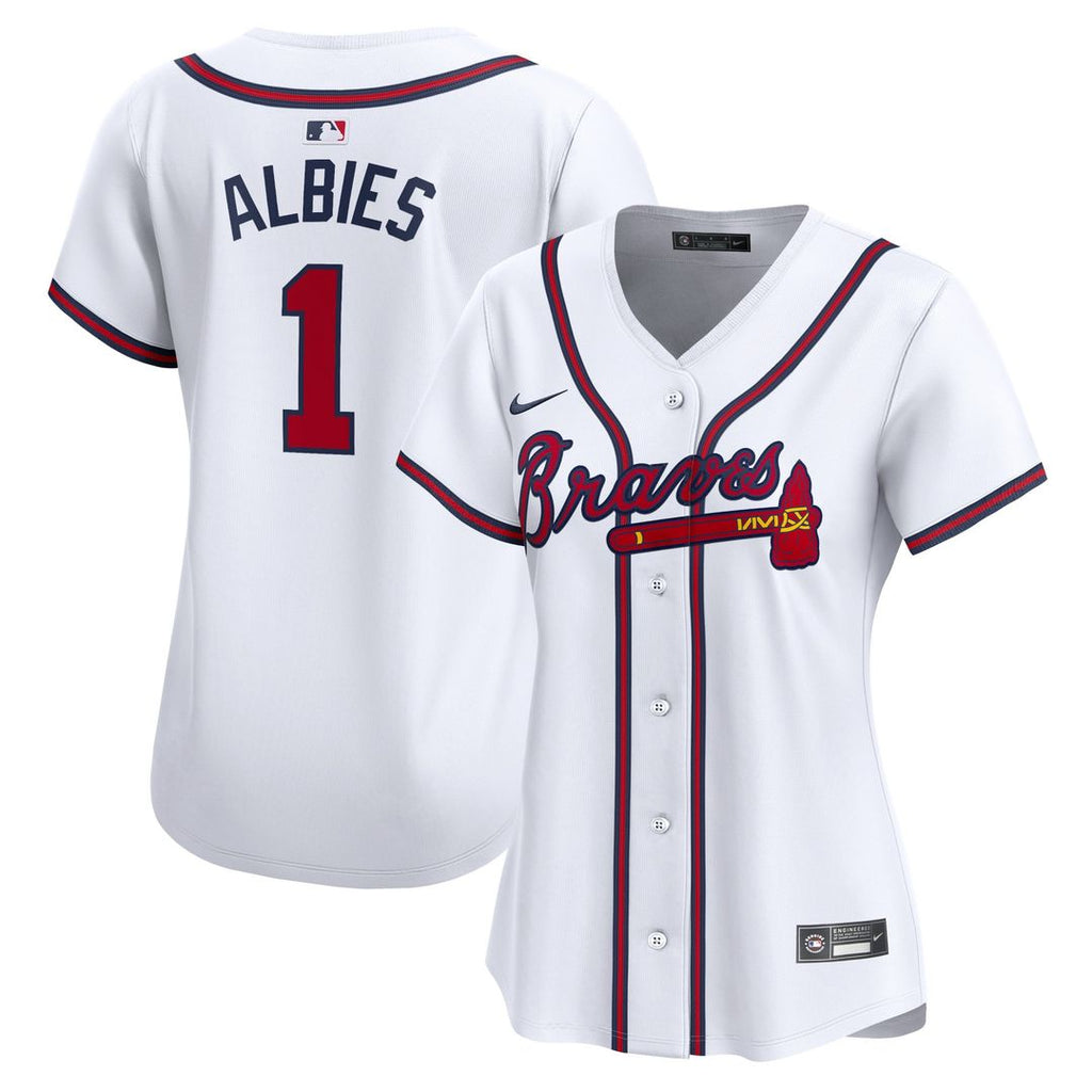 Atlanta Braves Ozzie Albies Women's Home Limited Jersey — White