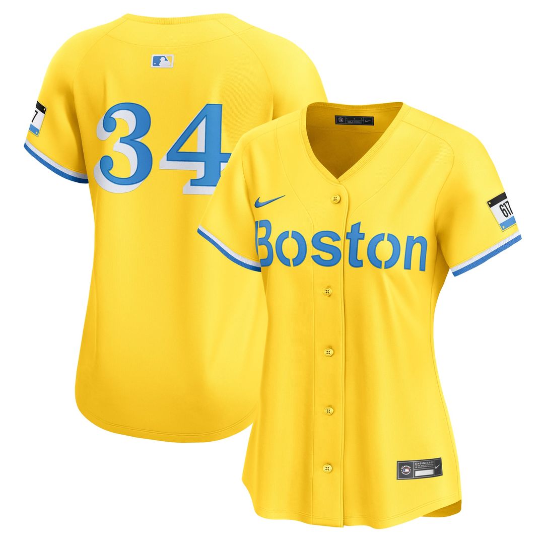 Boston Red Sox David Ortiz Women's City Connect Limited Jersey — Gold