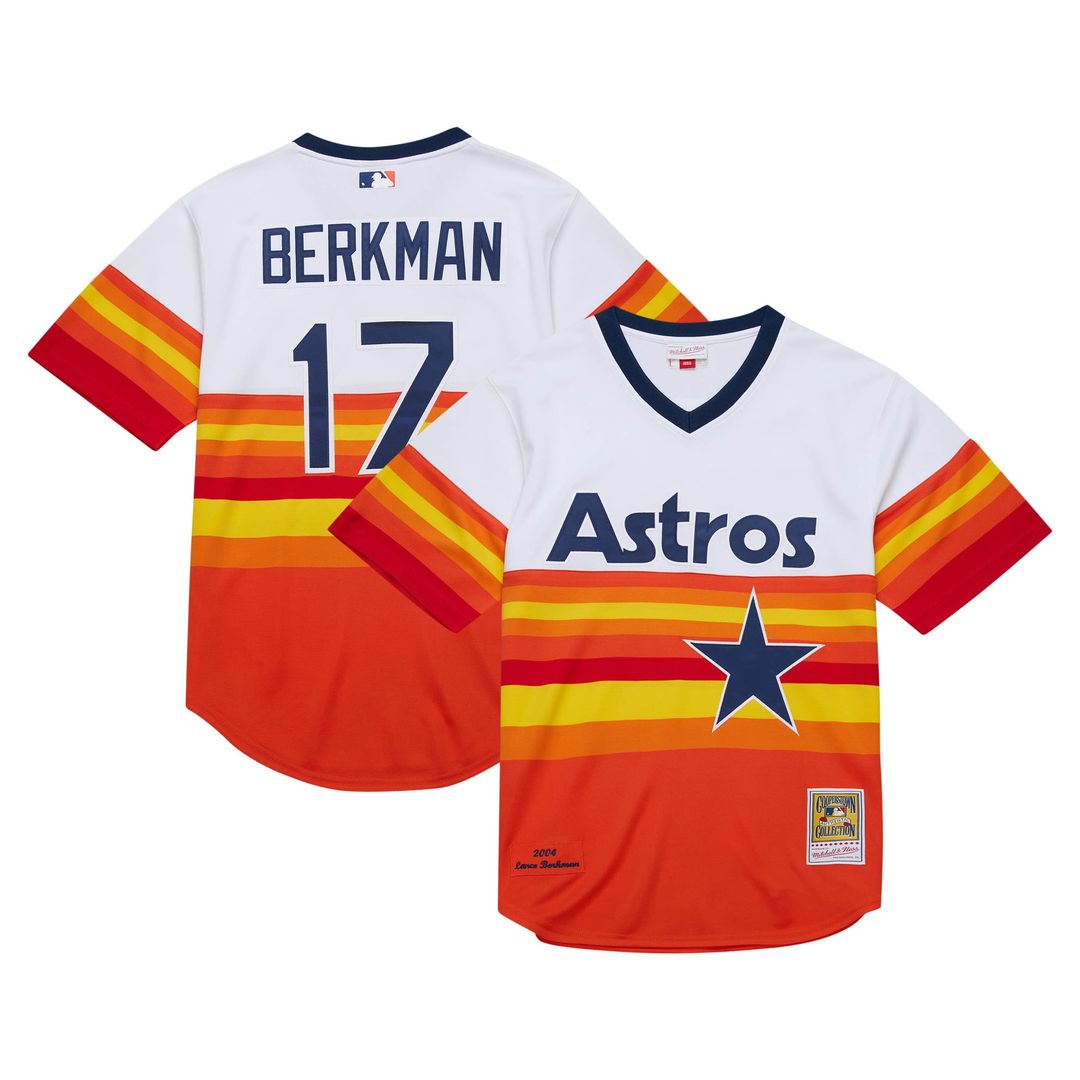 Houston Astros Lance Berkman 2004 Cooperstown Authentic Throwback Jersey — White