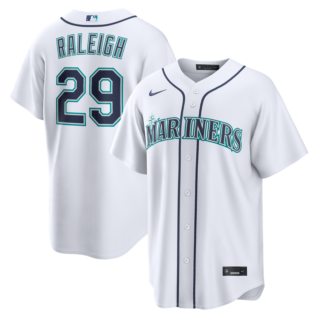 Seattle Mariners Cal Raleigh Home Replica Jersey — White