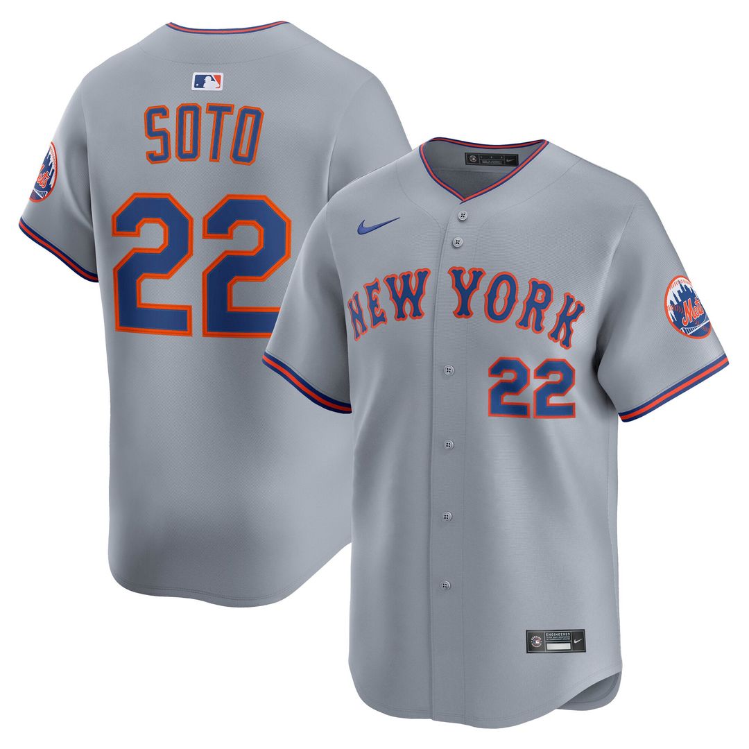 New York Mets Juan Soto Road Limited Jersey — Gray