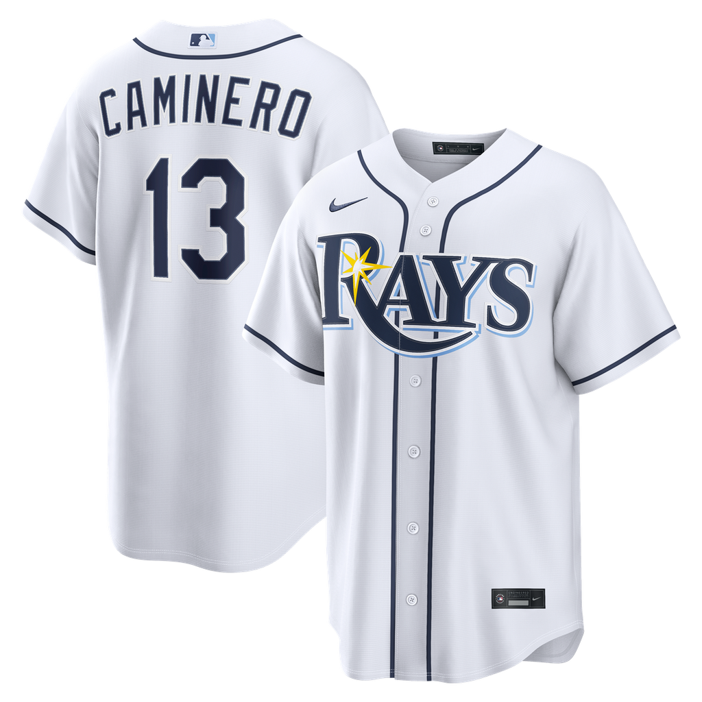 Tampa Bay Rays Junior Caminero Home Replica Jersey — White