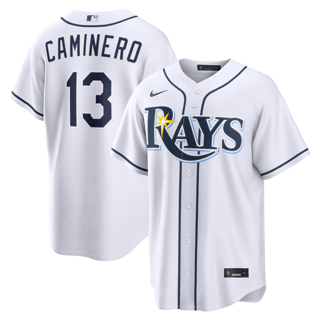 Tampa Bay Rays Junior Caminero Home Replica Jersey — White