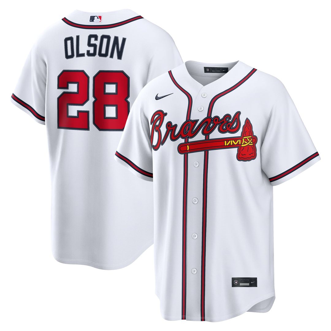 Atlanta Braves Matt Olson Home Replica Jersey — White