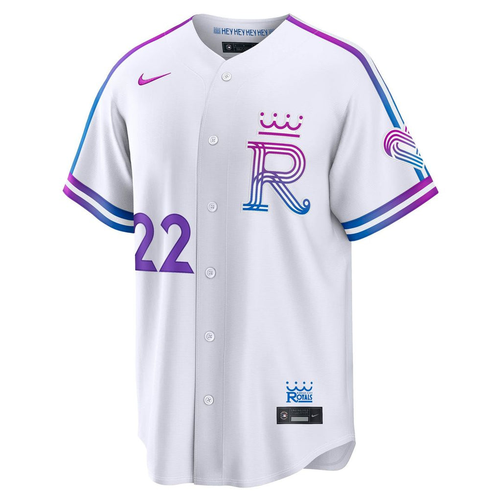 Kansas City Royals Carter Jensen 2026 City Connect Stadium Jersey — White