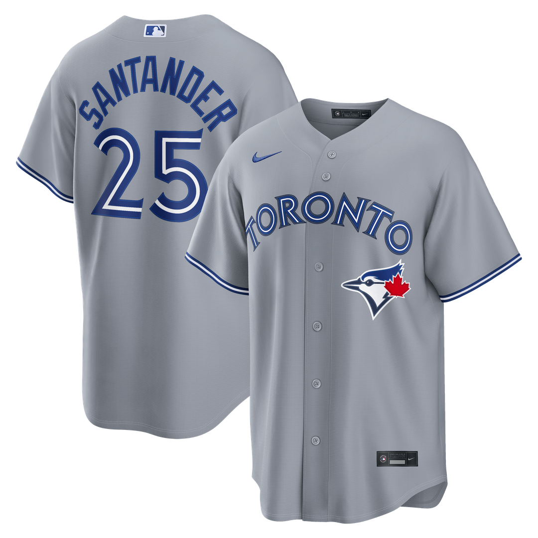 Toronto Blue Jays Anthony Santander Road Replica Jersey — Gray