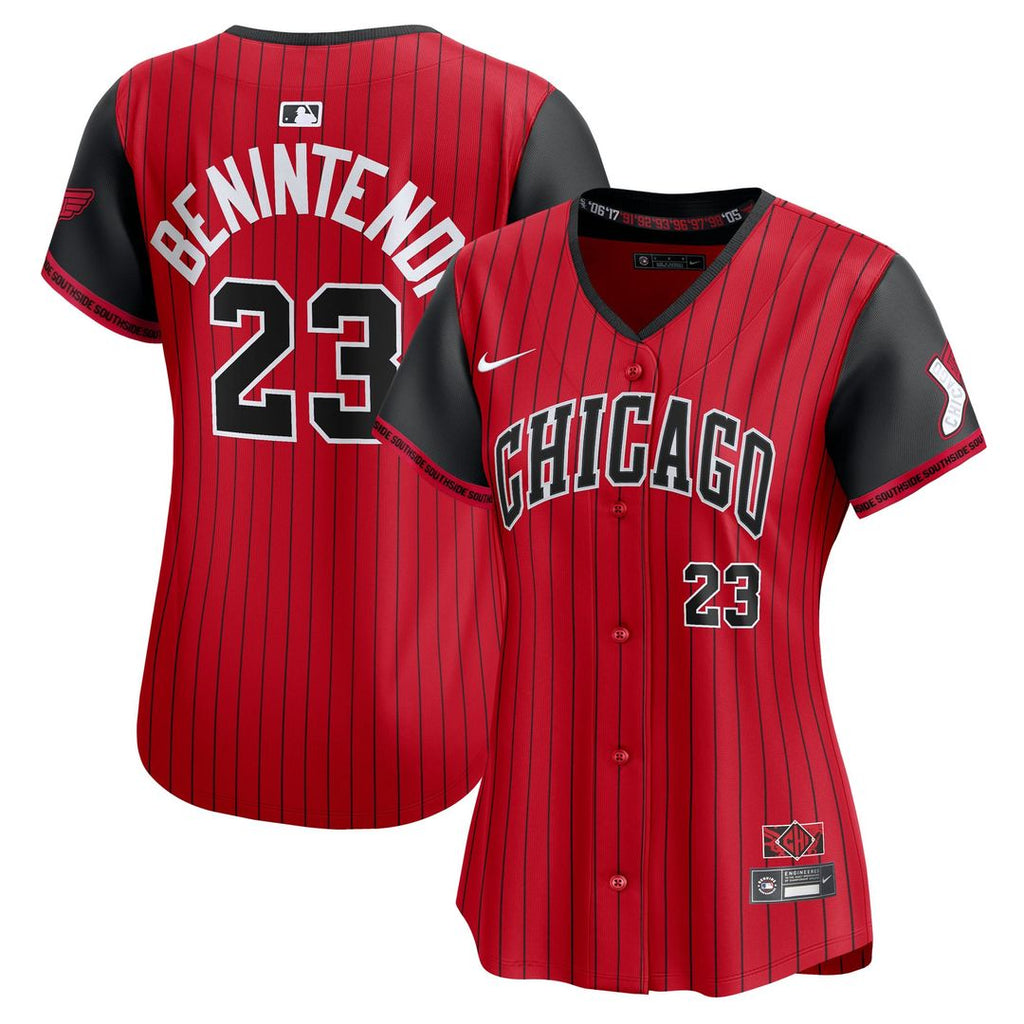 Chicago White Sox Andrew Benintendi Women's 2025 City Connect Limited Jersey — Red/Black