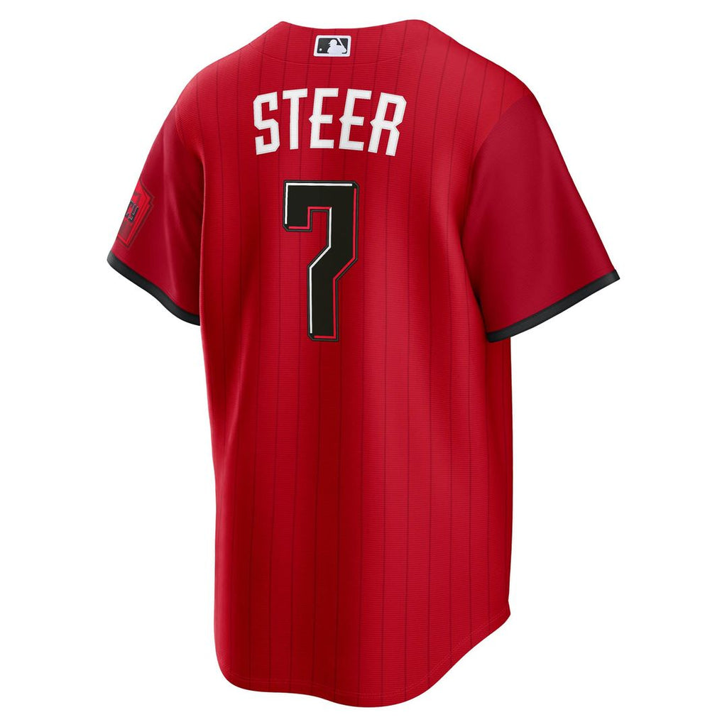 Cincinnati Reds Spencer Steer 2026 City Connect Stadium Jersey — Red