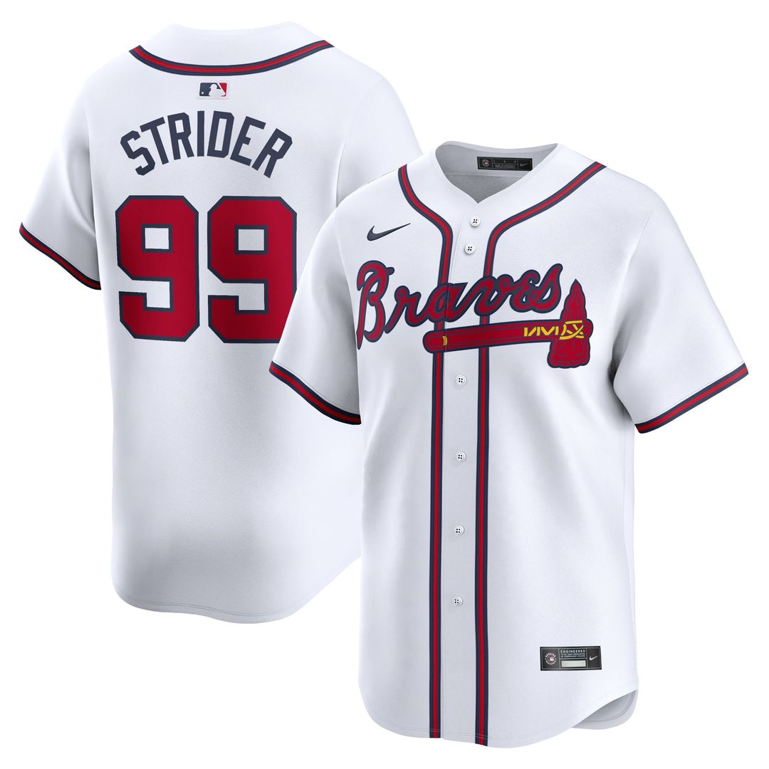 Atlanta Braves Spencer Strider Home Limited Jersey — White