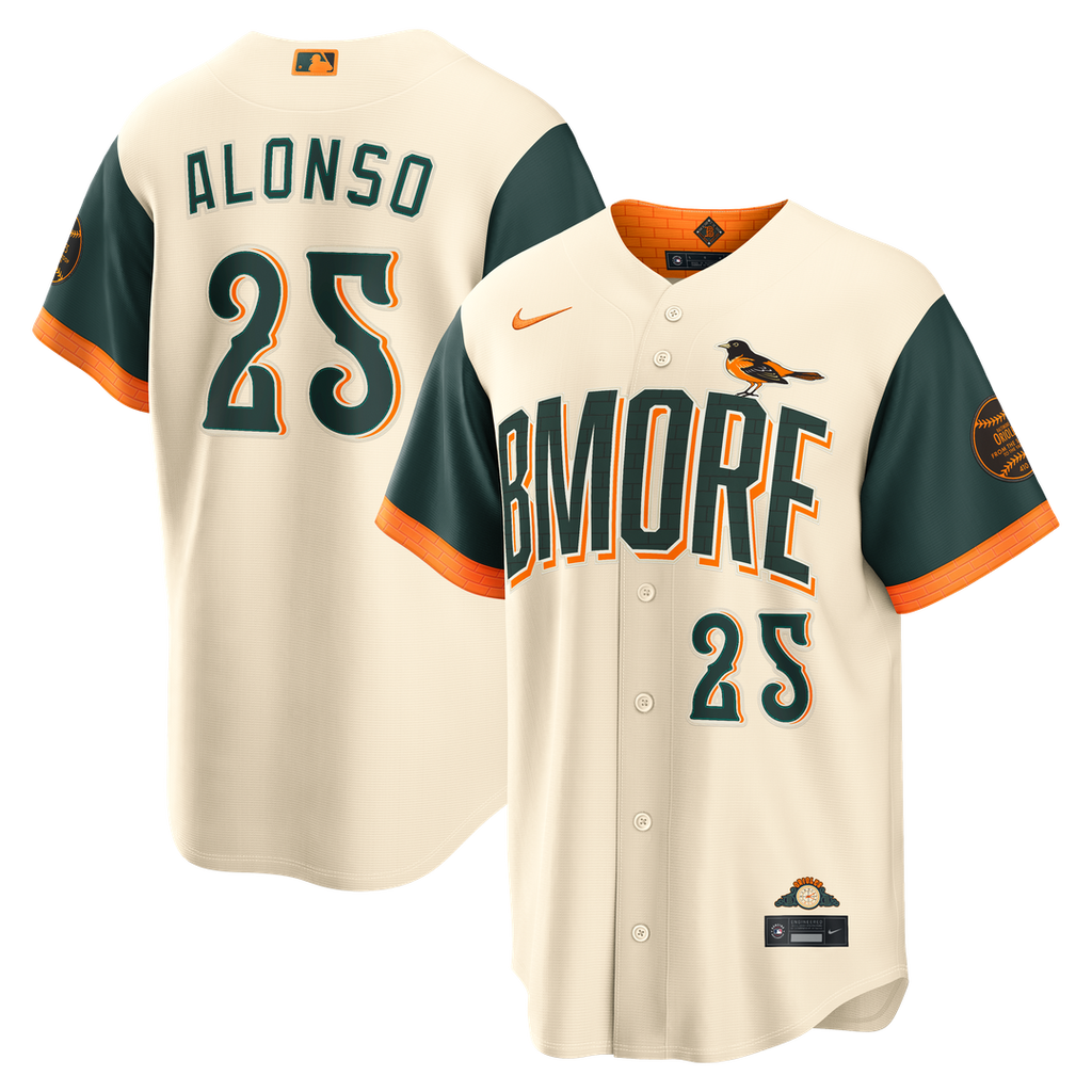 Baltimore Orioles Pete Alonso 2026 City Connect Stadium Jersey — Cream