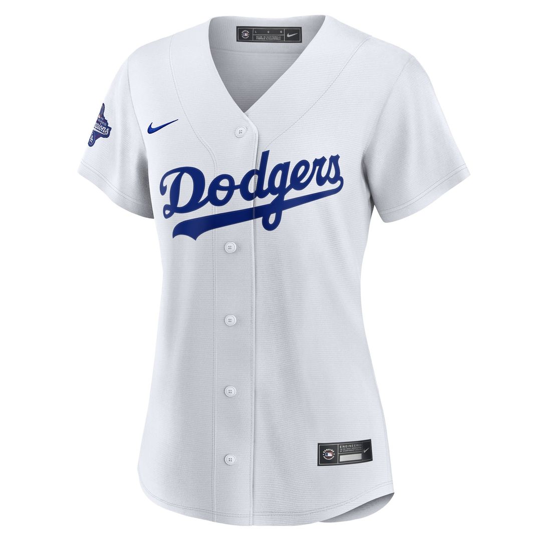 Los Angeles Dodgers Clayton Kershaw Women's Home 2025 World Series Champions Replica Jersey — White