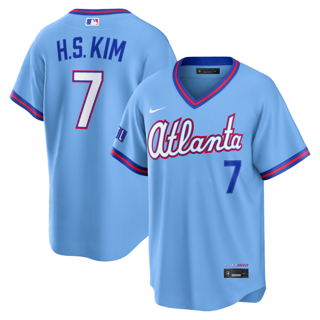 Atlanta Braves Ha - Seong Kim 2026 City Connect Stadium Jersey — Powder Blue