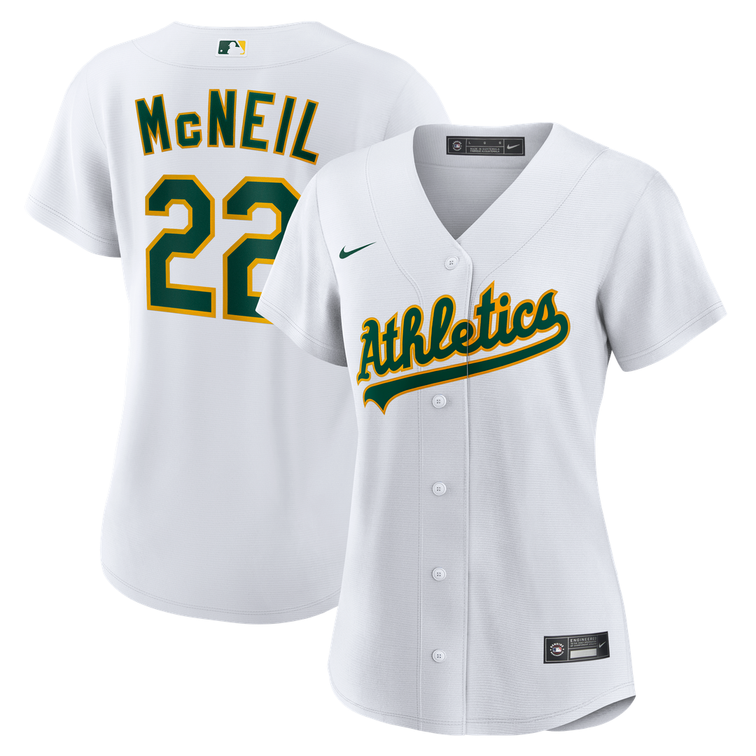 Athletics Jeff McNeil Women's Home Replica Jersey — White