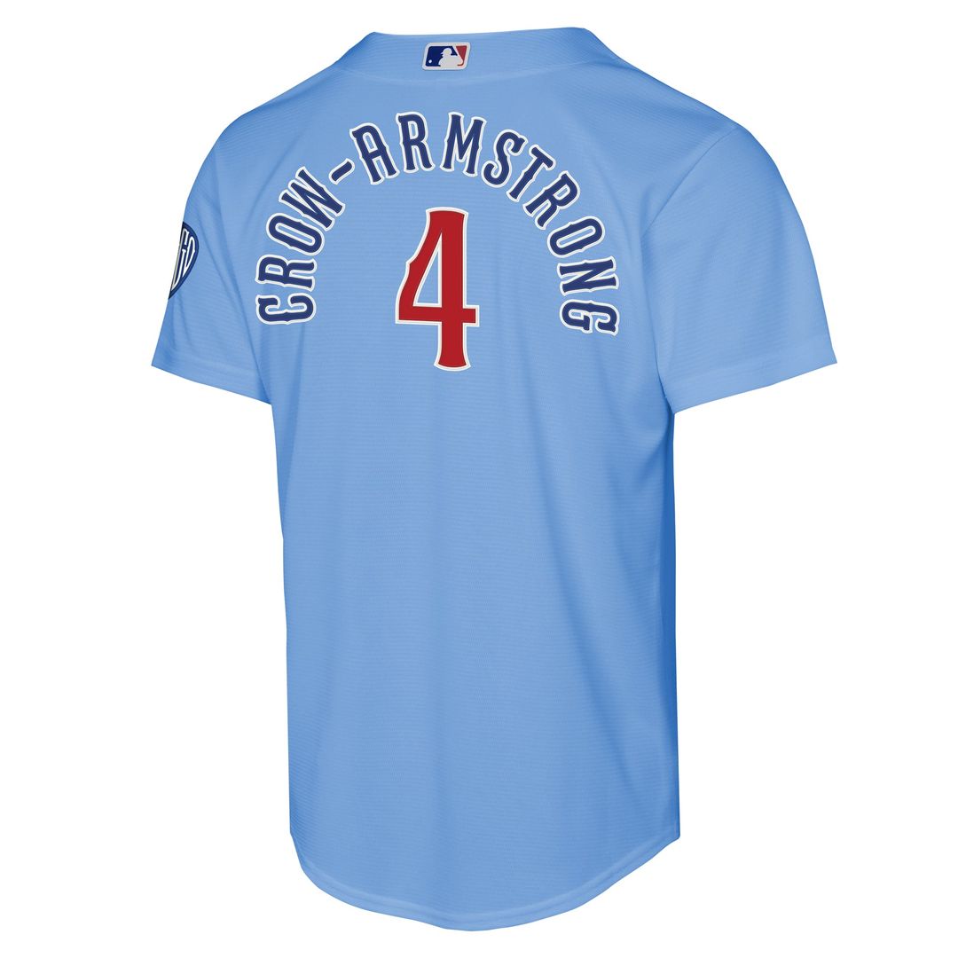 Chicago Cubs Pete Crow - Armstrong Youth Alternate 2 Stadium Jersey — Light Blue