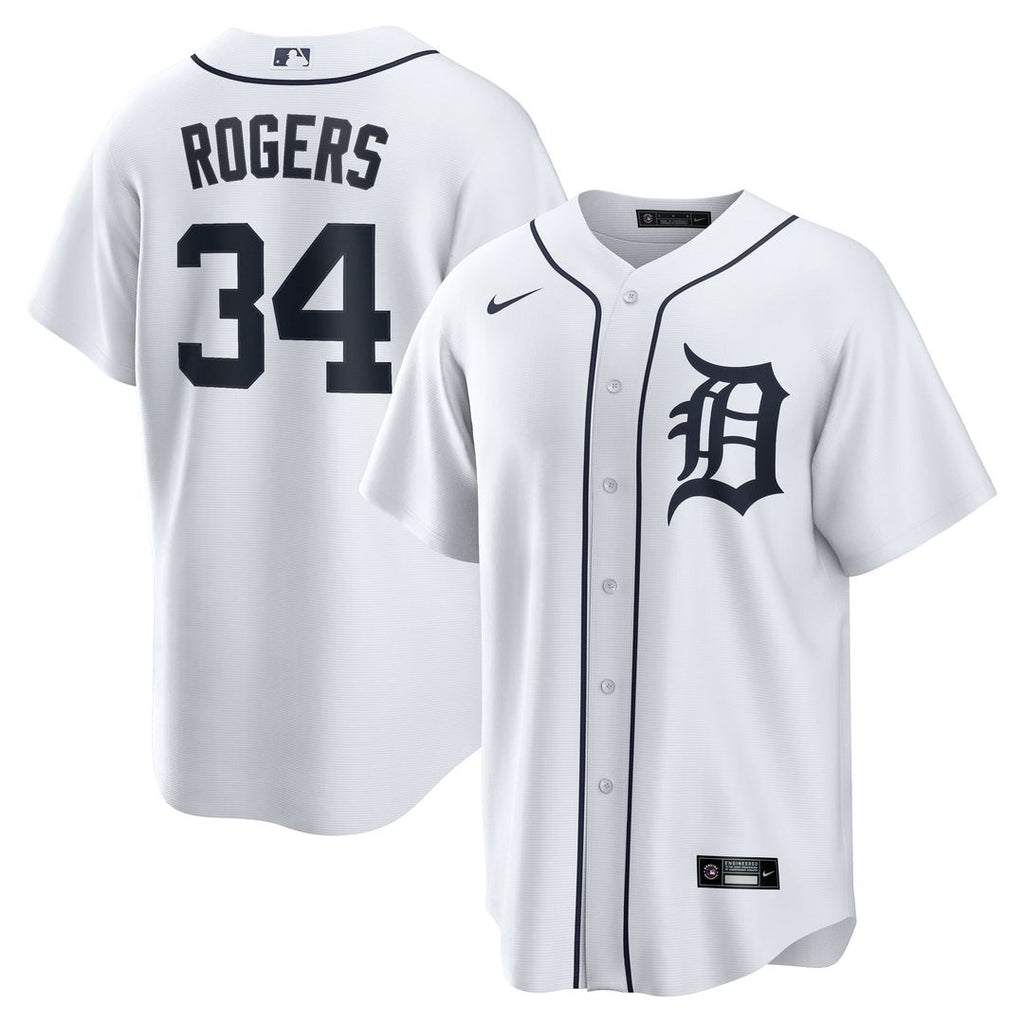 Detroit Tigers Jake Rogers Home Replica Jersey — White