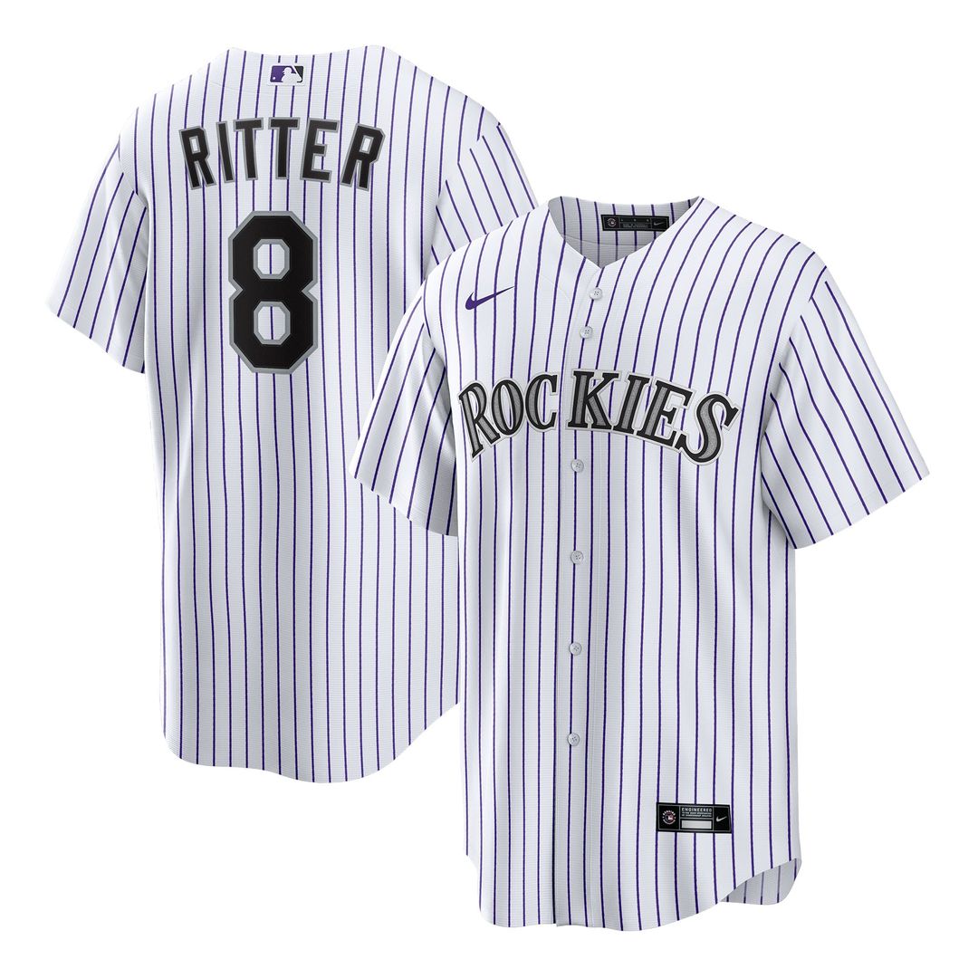 Colorado Rockies Ryan Ritter Home Replica Jersey — White