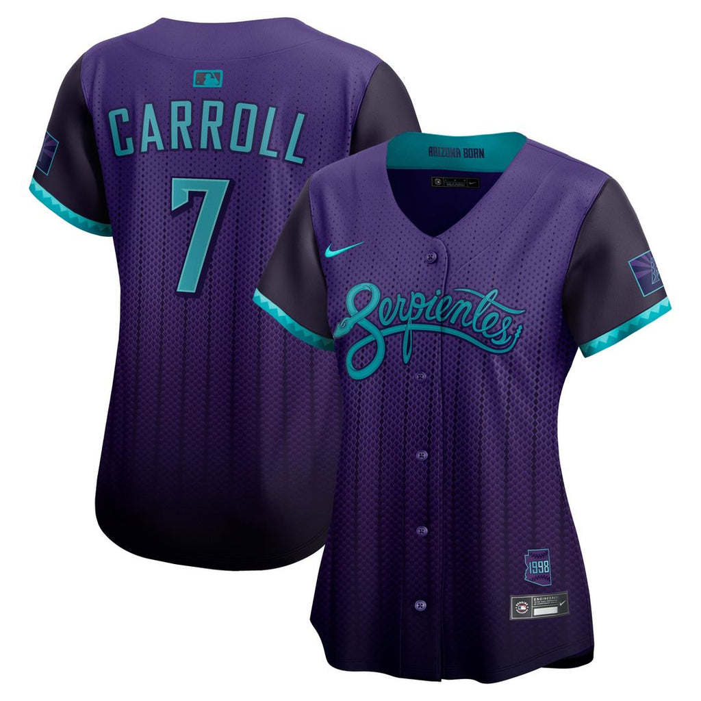 Arizona Diamondbacks Corbin Carroll Women's 2025 City Connect Limited Jersey — Purple