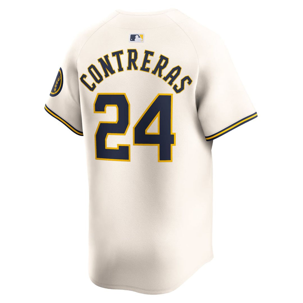 Milwaukee Brewers William Contreras Home Limited Jersey — Cream