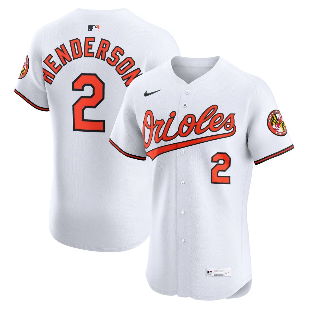 Baltimore Orioles Gunnar Henderson Home Elite Jersey — White