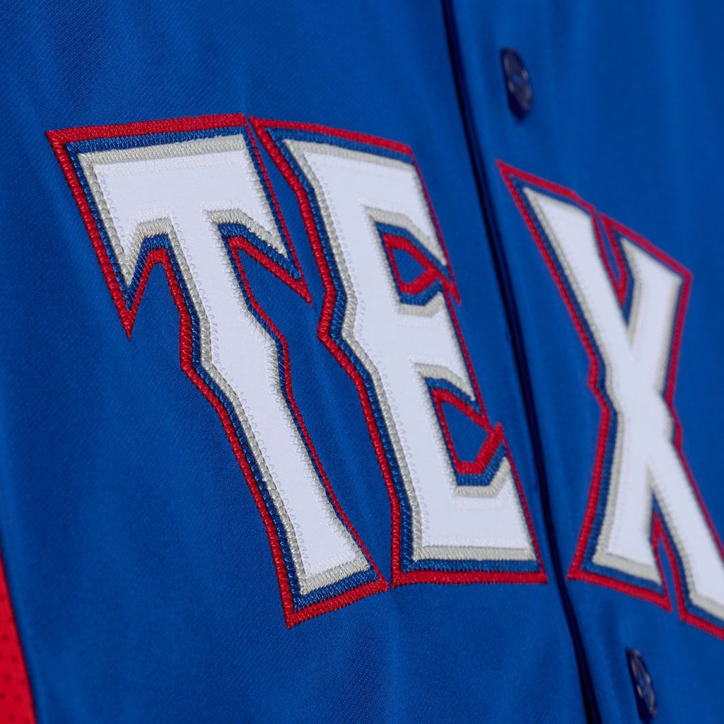 Texas Rangers Adrian Beltre Cooperstown Mesh Batting Practice Button-Up Jersey — Royal