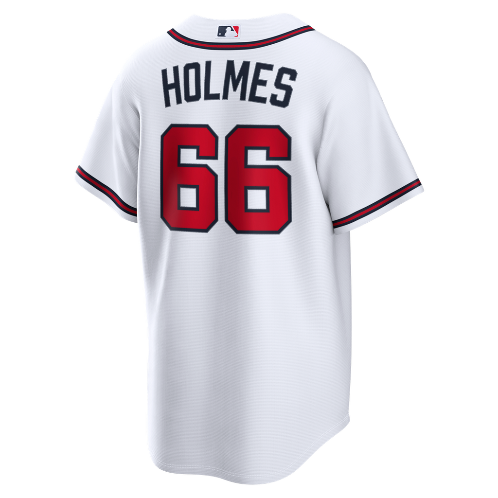Atlanta Braves Grant Holmes Home Replica Jersey — White