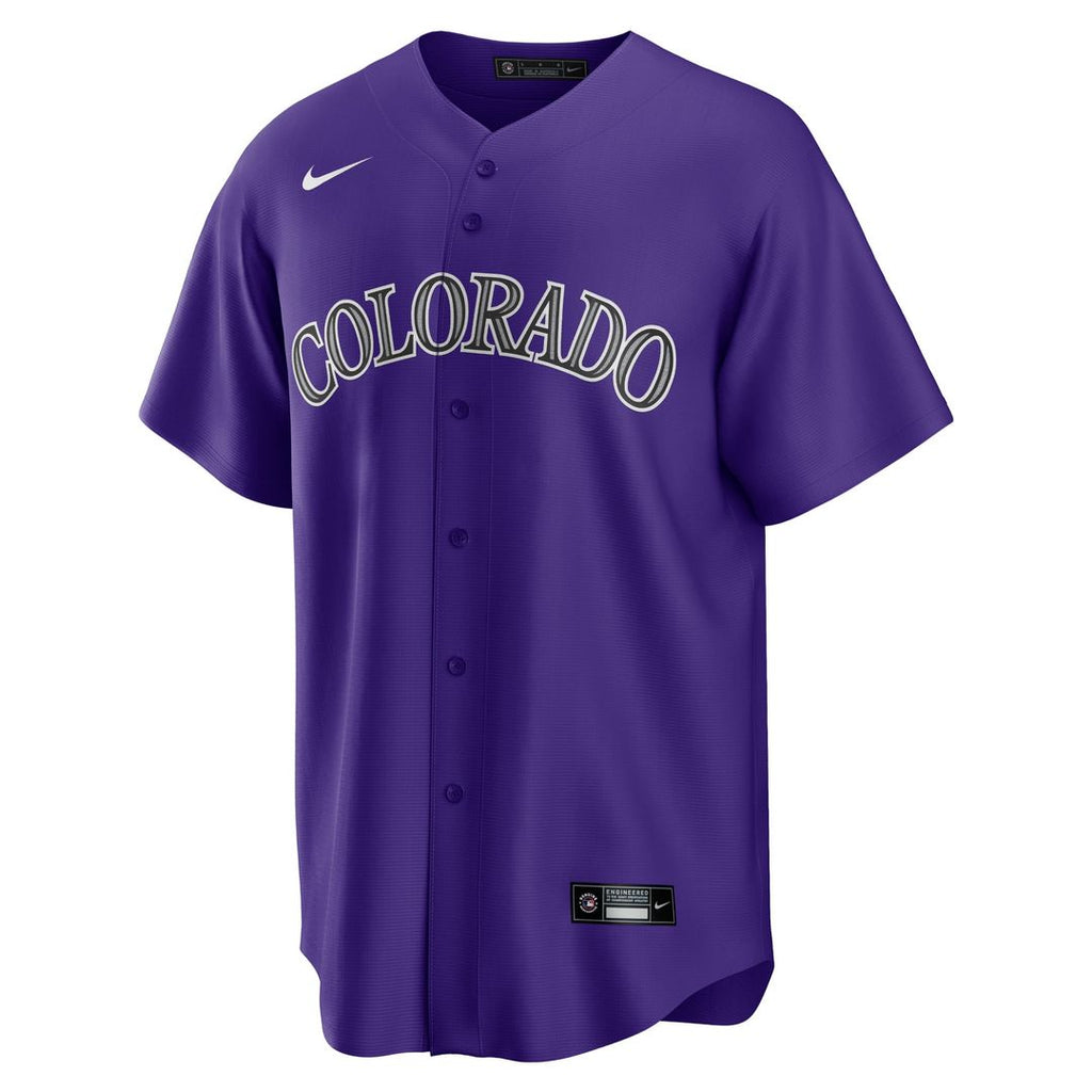 Colorado Rockies Kris Bryant Alternate Replica Jersey — Purple