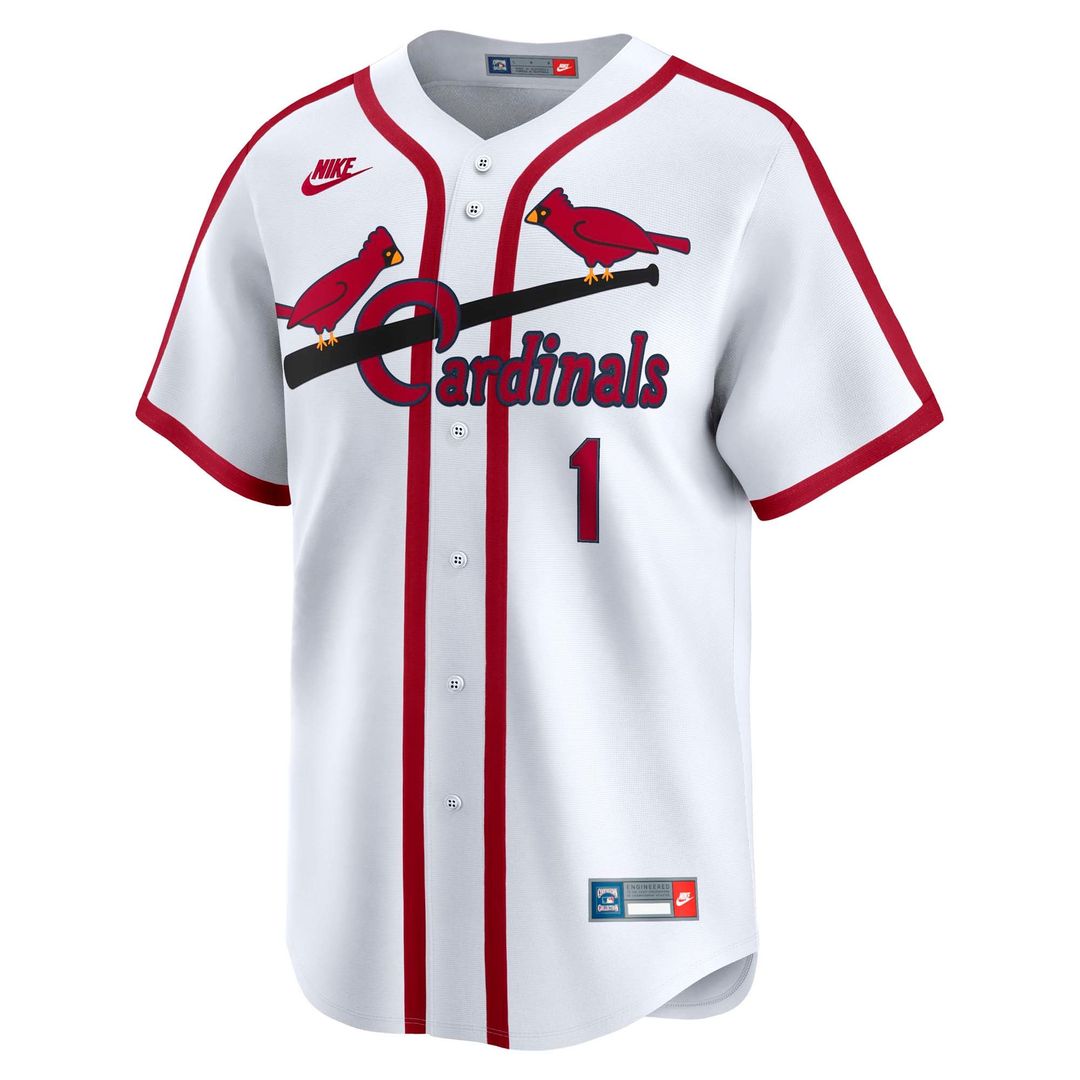 St. Louis Cardinals Ozzie Smith Throwback Cooperstown Limited Jersey — White