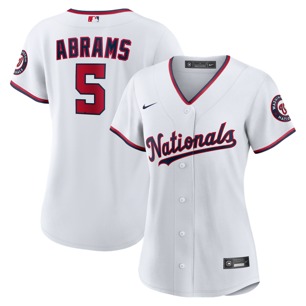 Washington Nationals CJ Abrams Women's Home Replica Jersey — White