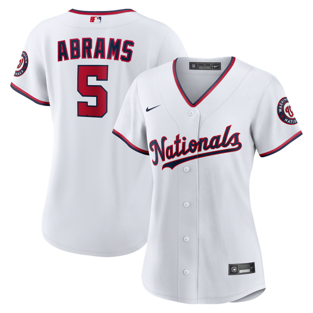 Washington Nationals CJ Abrams Women's Home Replica Jersey — White