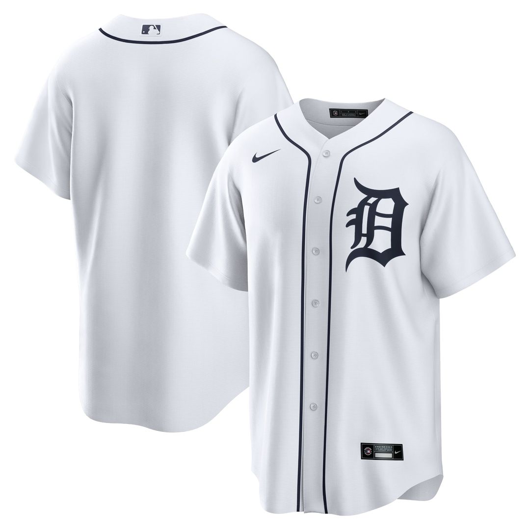 Detroit Tigers Home Replica Team Jersey — White
