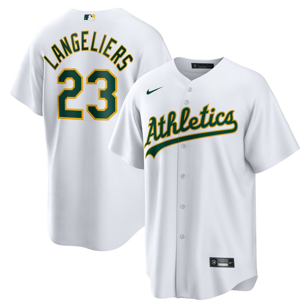 Athletics Shea Langeliers Home Replica Jersey — White