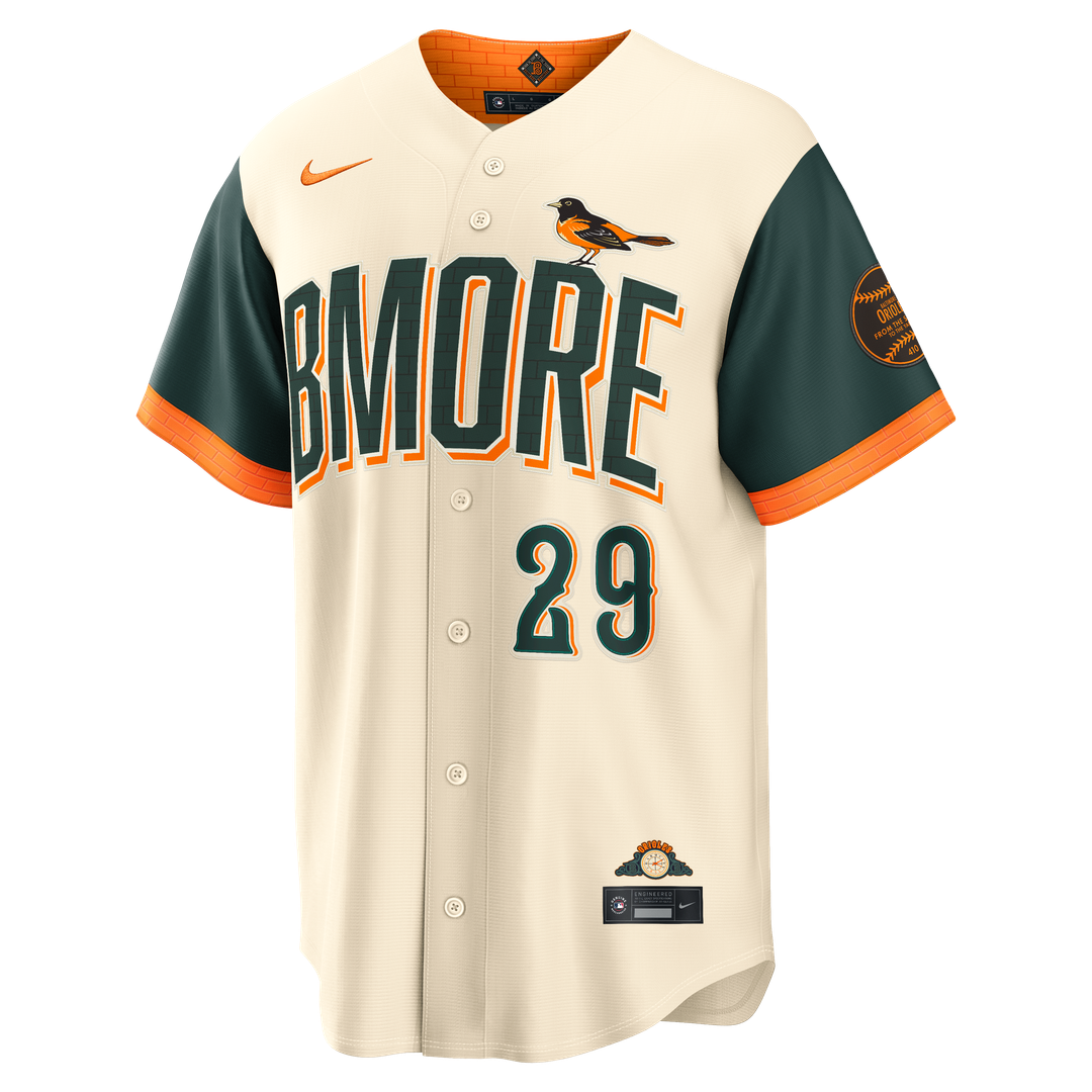 Baltimore Orioles Samuel Basallo 2026 City Connect Stadium Jersey — Cream