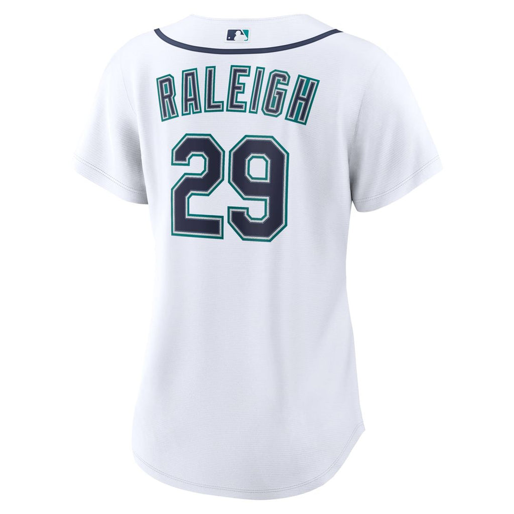 Seattle Mariners Cal Raleigh Women's Home Replica Jersey — White