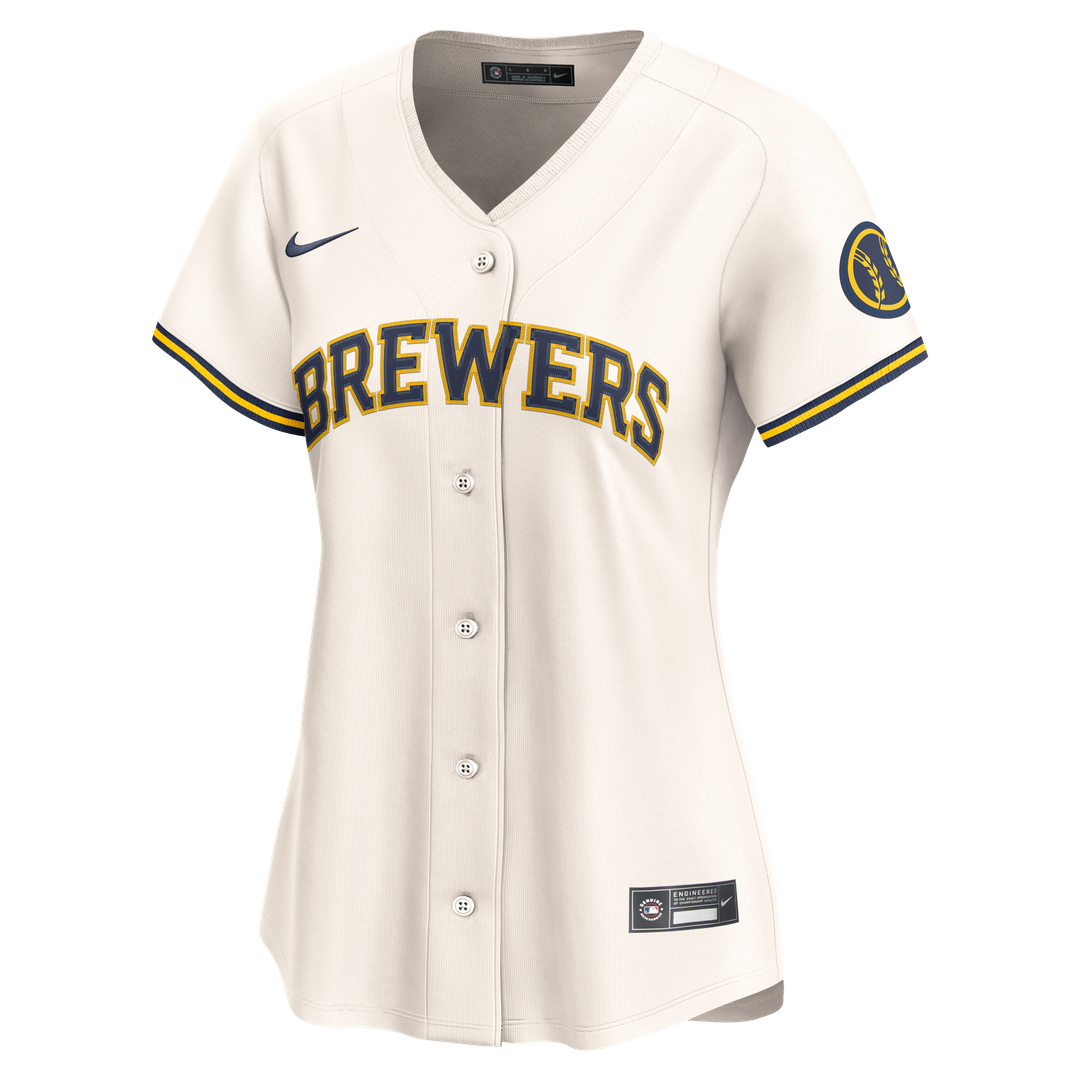 Milwaukee Brewers Women's Home Limited Jersey — Cream