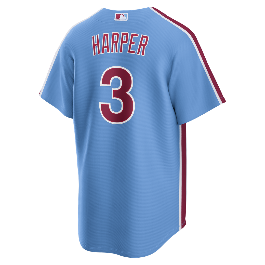 Philadelphia Phillies Bryce Harper Alternate Replica Jersey — Light Blue