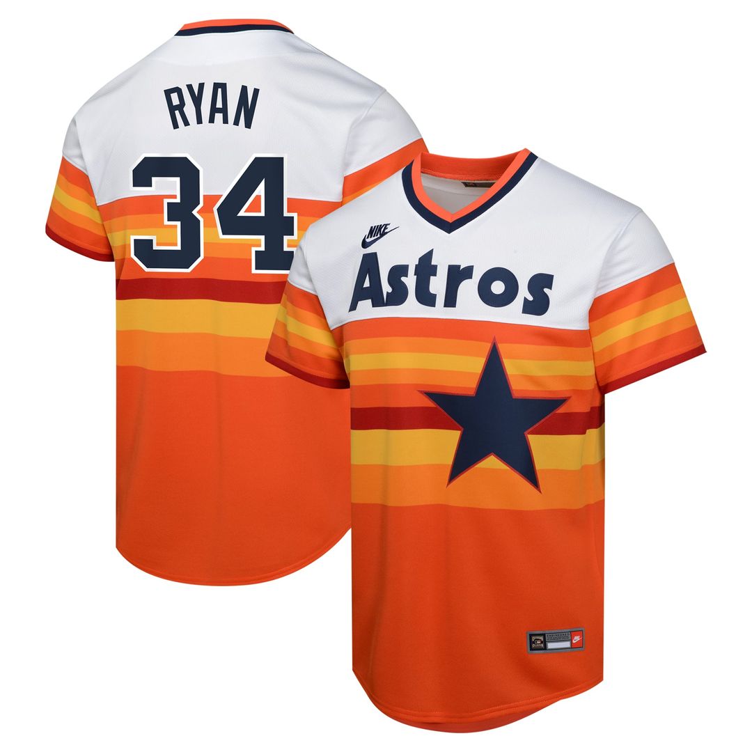 Houston Astros Nolan Ryan Youth Cooperstown Limited Jersey — White