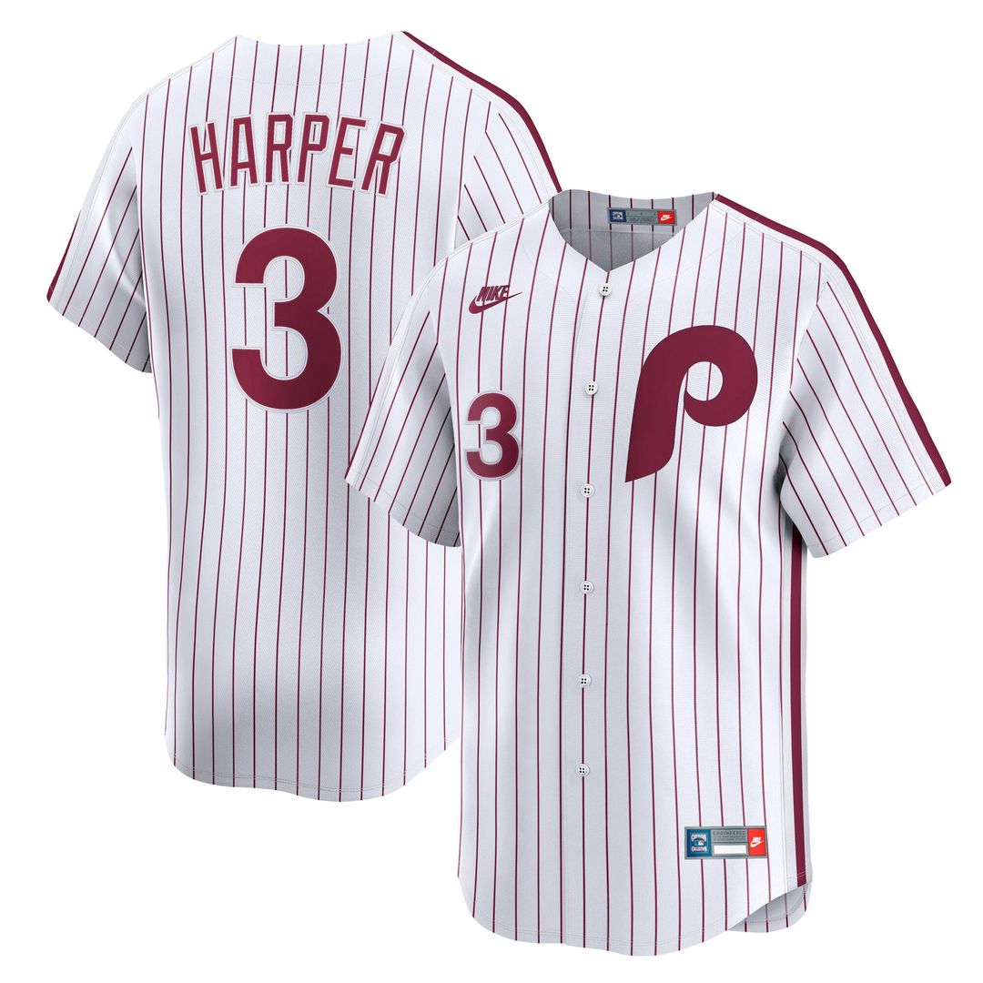 Philadelphia Phillies Bryce Harper Cooperstown Limited Jersey — White