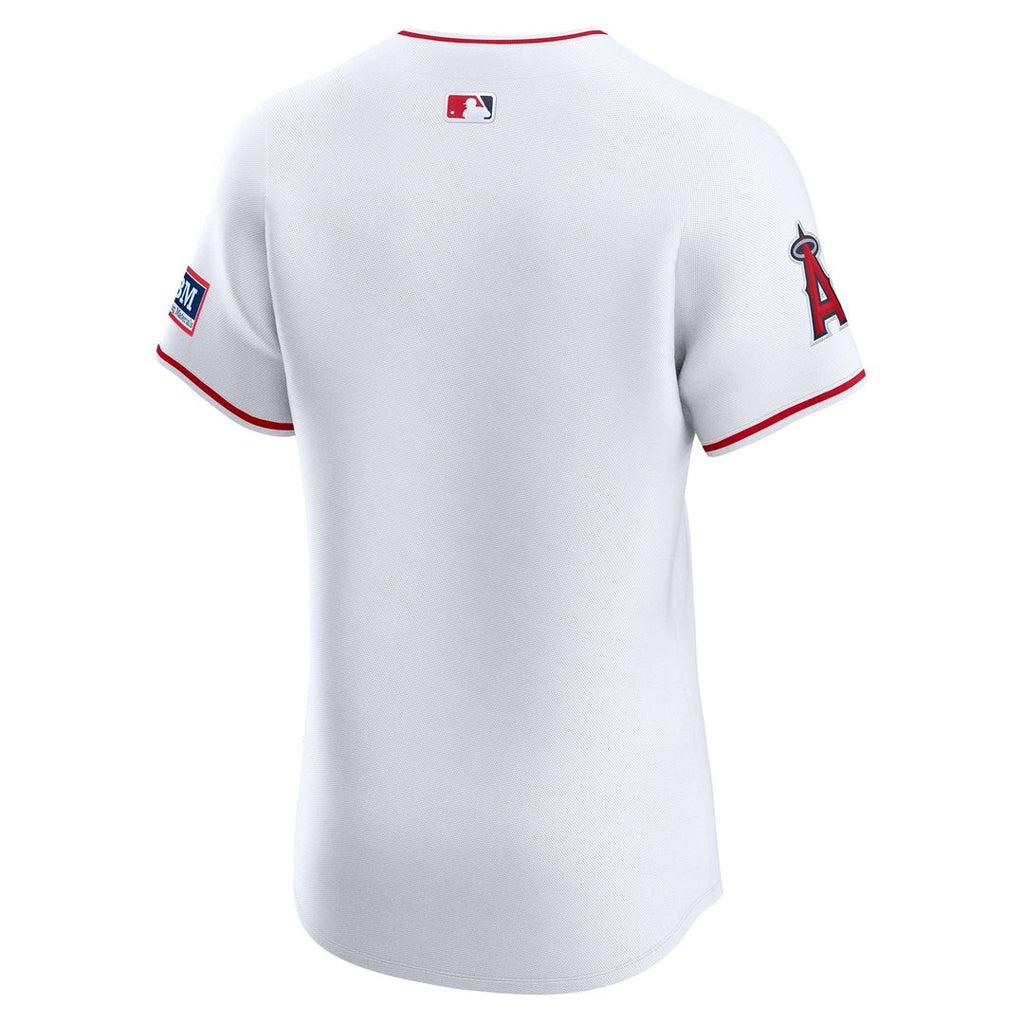 Los Angeles Angels Home Elite Patch Jersey — White