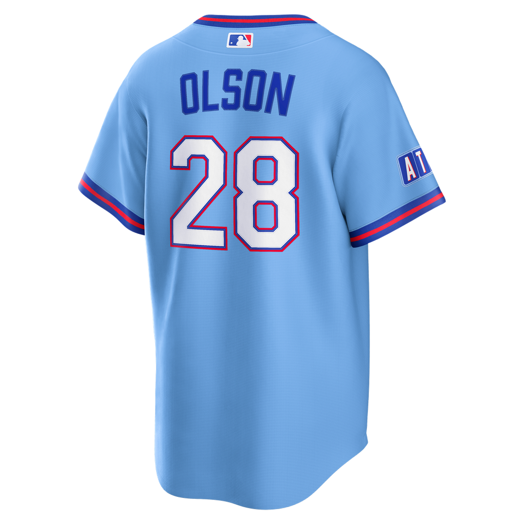 Atlanta Braves Matt Olson 2026 City Connect Stadium Jersey — Powder Blue