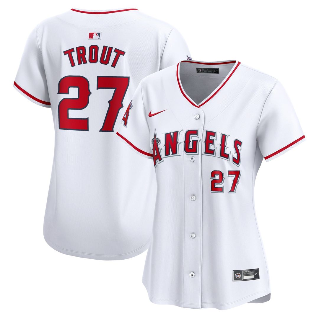 Los Angeles Angels Mike Trout Women's Home Limited Jersey — White