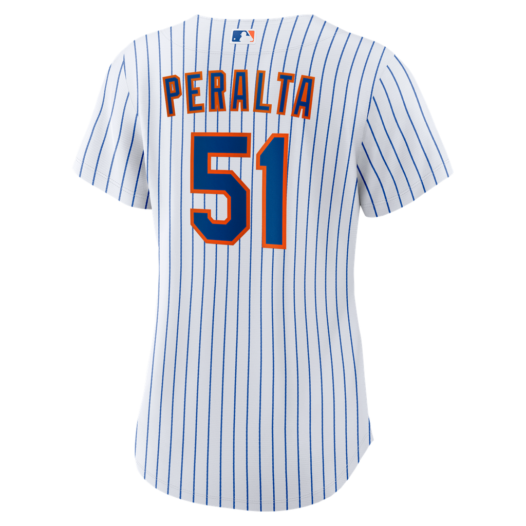 New York Mets Freddy Peralta Women's Home Replica Jersey — White