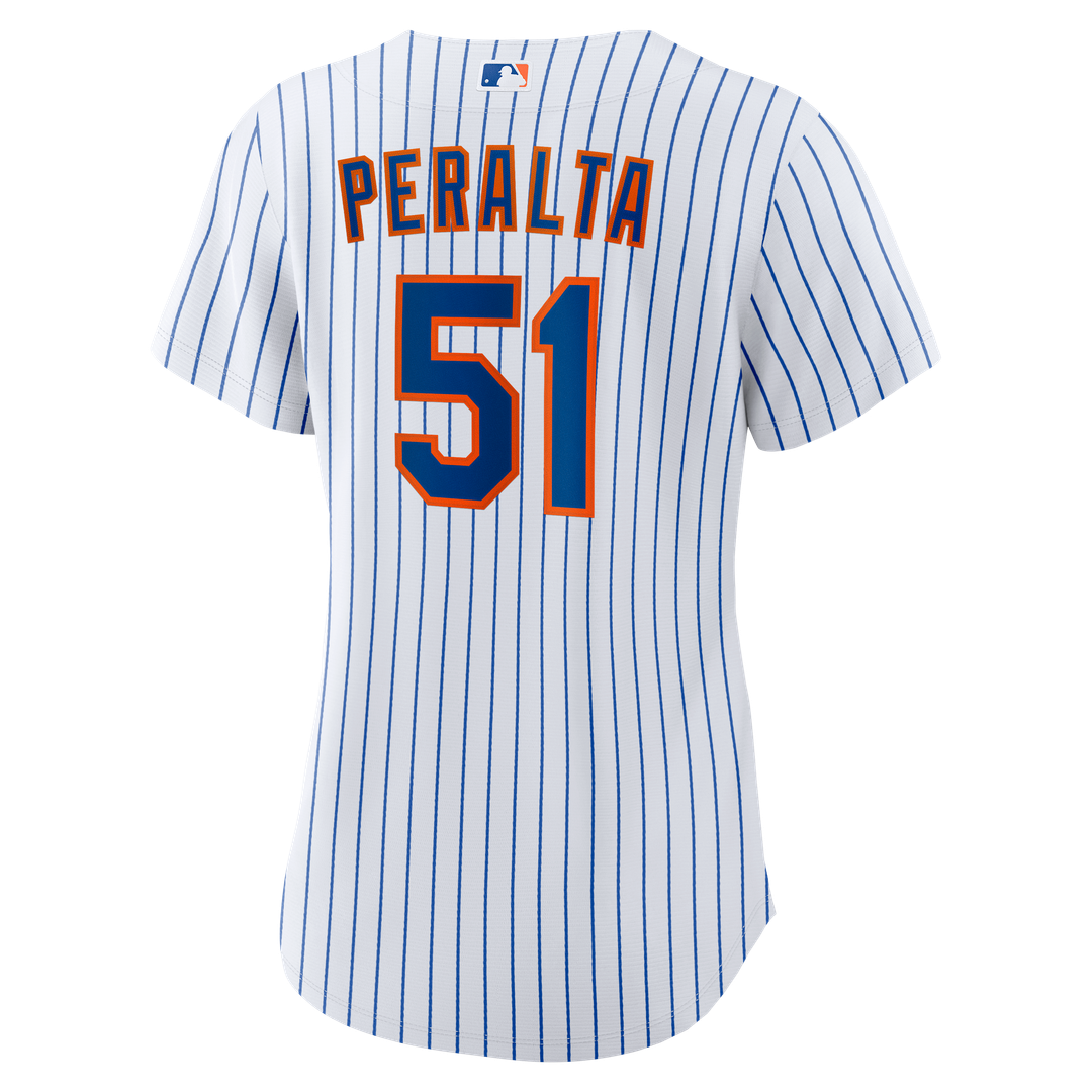 New York Mets Freddy Peralta Women's Home Replica Jersey — White