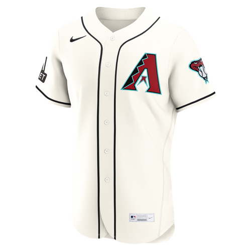 Arizona Diamondbacks Ketel Marte Home Authentic Sponsor Patch Jersey — Cream