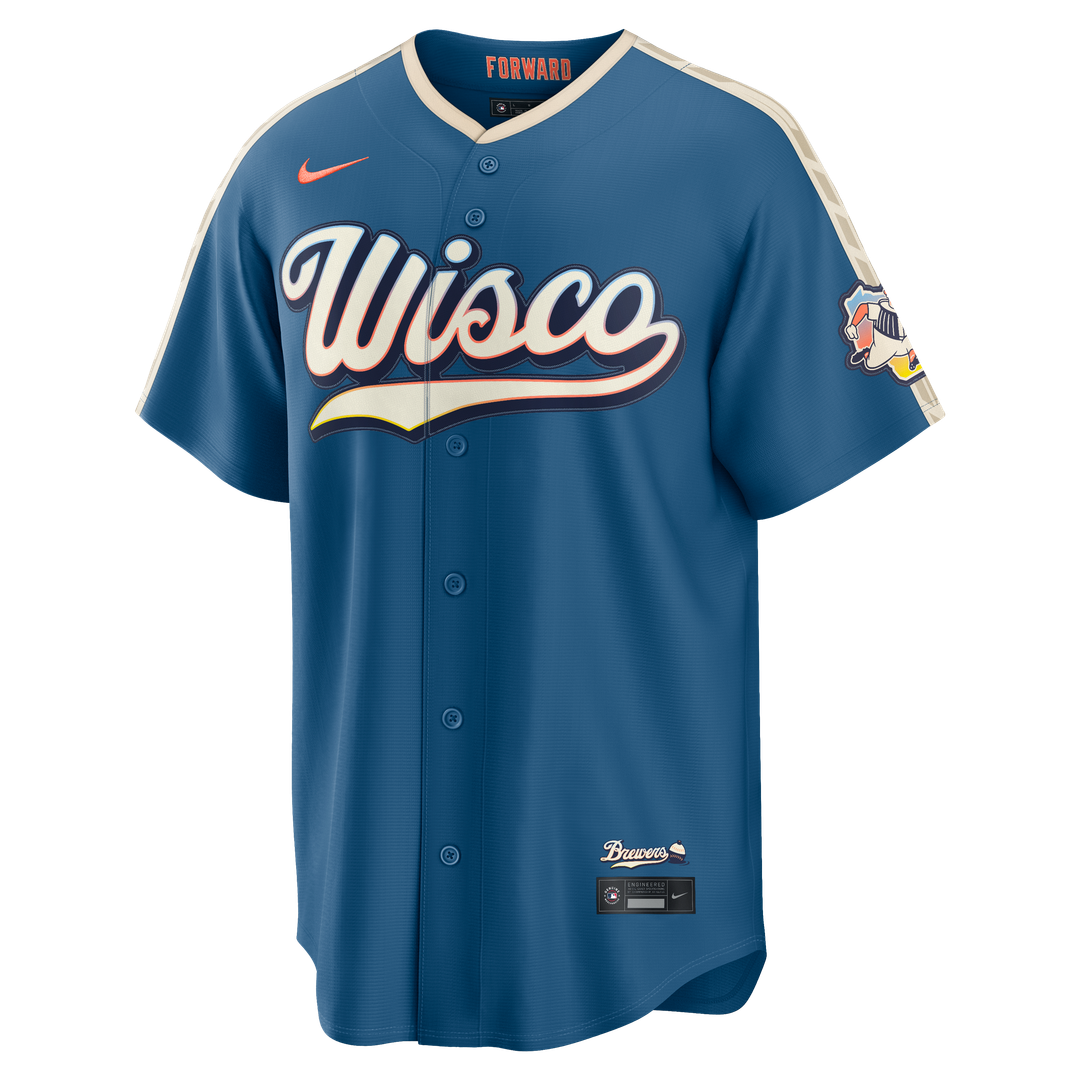 Milwaukee Brewers 2026 City Connect Stadium Jersey — Mineral Blue