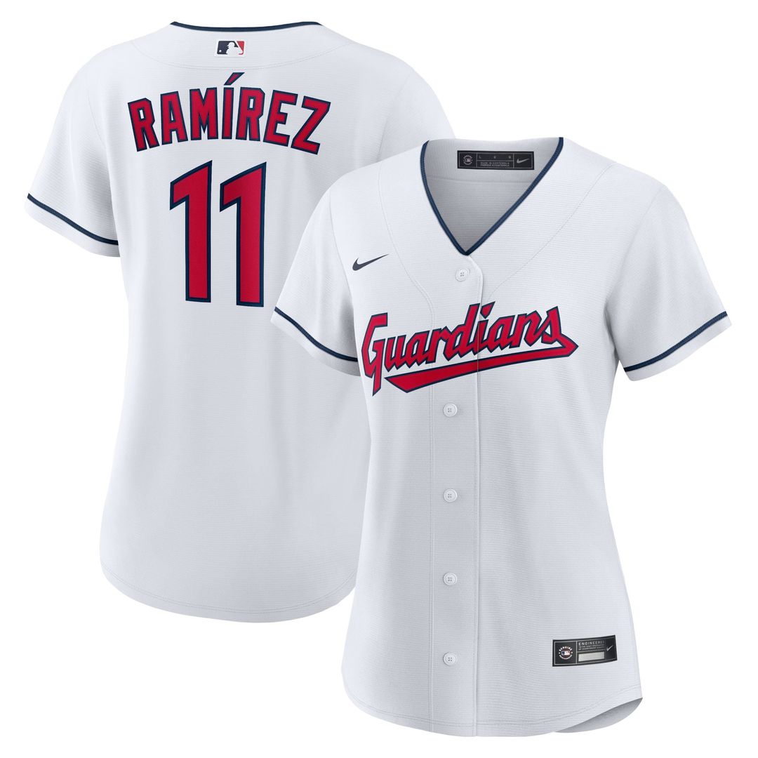 Cleveland Guardians Jose Ramirez Women's Home Replica Jersey — White