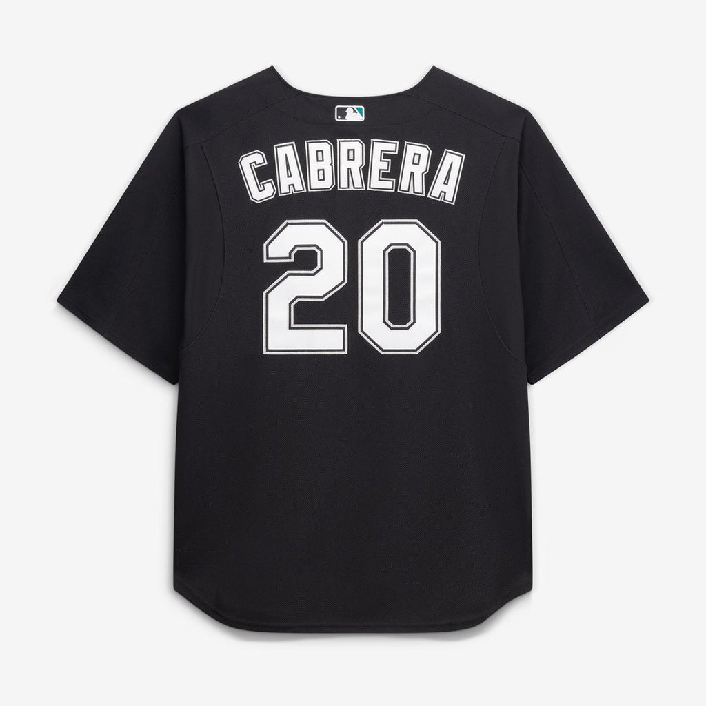 Miami Marlins Miguel Cabrera Big & Tall Cooperstown Mesh Batting Practice Jersey — Black
