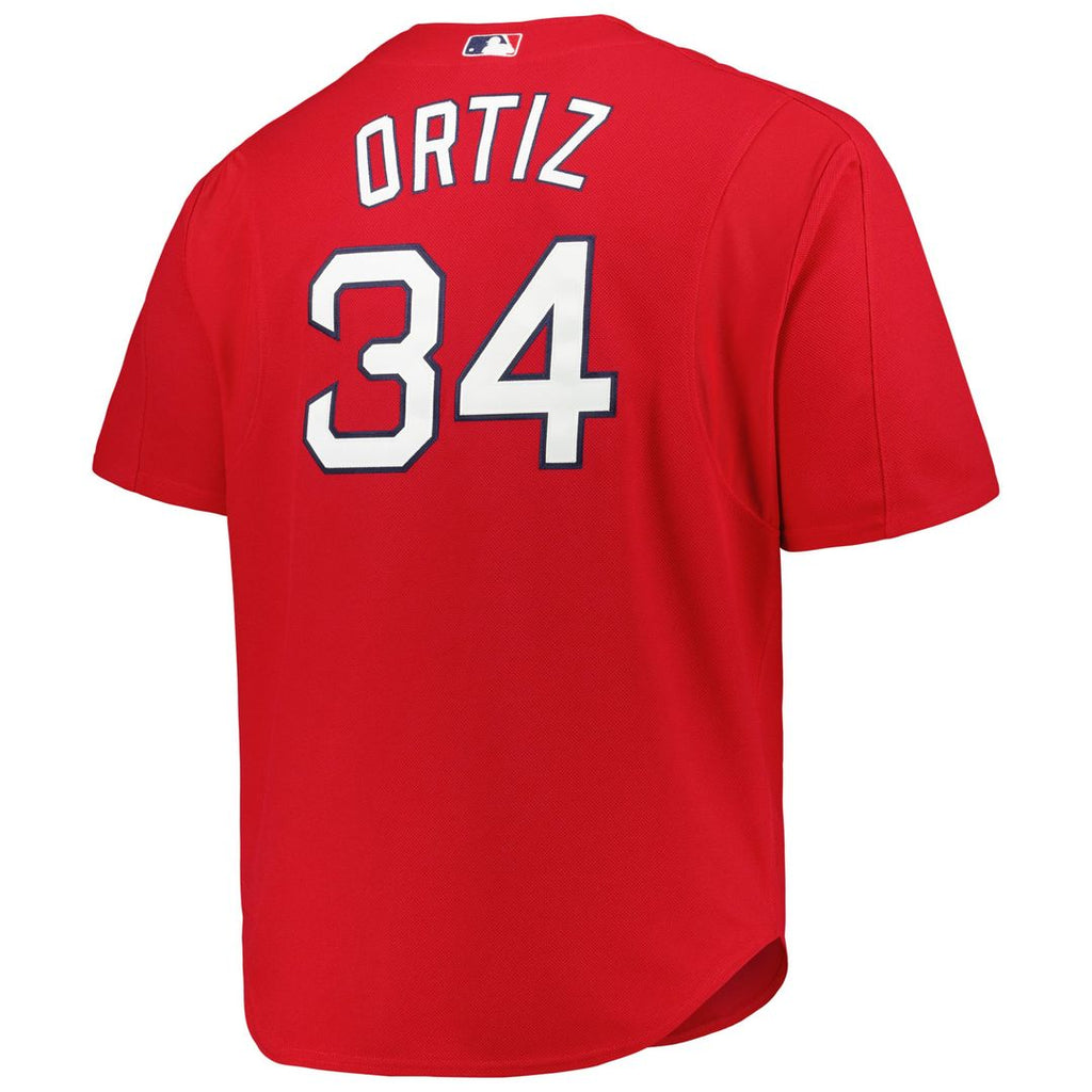 Boston Red Sox David Ortiz Big & Tall Cooperstown Mesh Batting Practice Jersey — Red